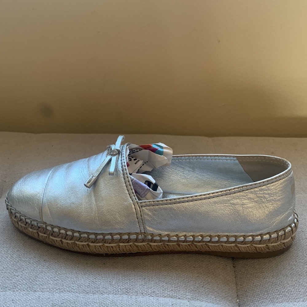 Prada Women's Espadrilles Silver Size 38/7.5 SB11 - Picture 13 of 16